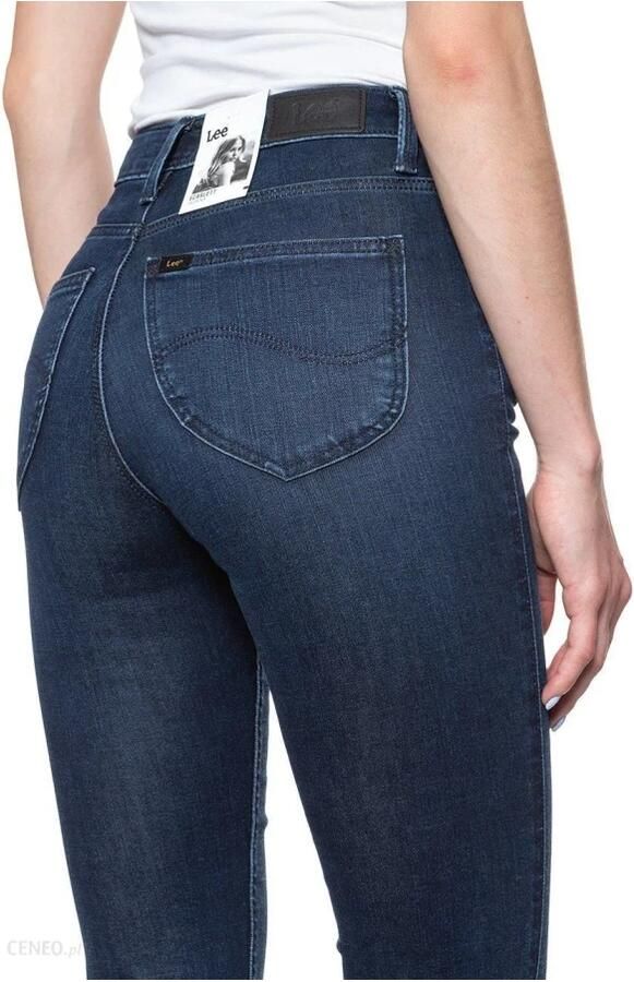 Lee Hoge taille skinny jeans Donker denim Blue Dames