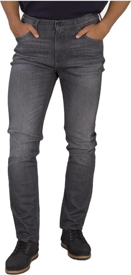 Lee luke slim tapered jeans donkergrijs