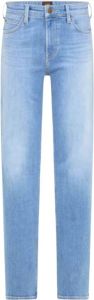 Lee Marion straight mid lina jeans Blauw Dames