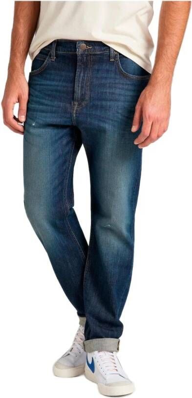 Lee Straight Jeans Blauw Heren