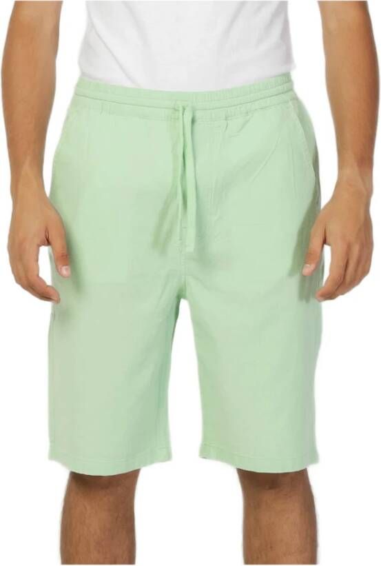 Lee Katoenen Bermuda Shorts Herfst Winter Collectie Green Heren