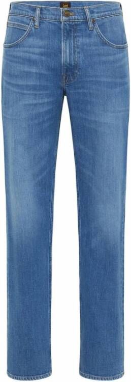 Lee Straight Jeans Blauw Heren