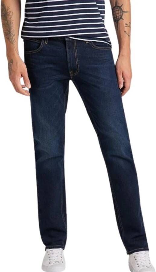 Lee Straight Jeans Blauw Heren
