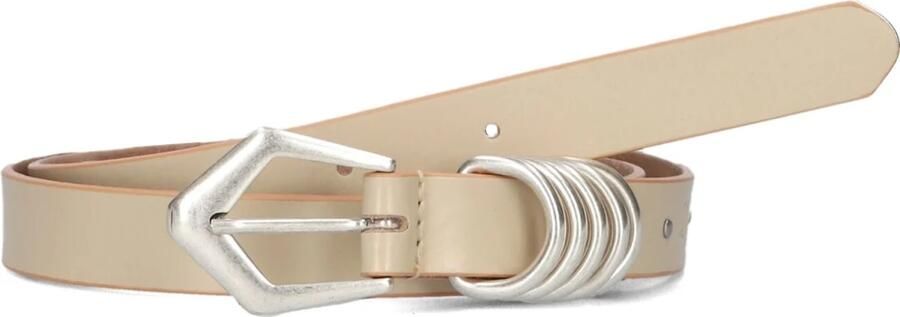 Legend Beige Leren Riem met Gouden Gesp Beige Dames