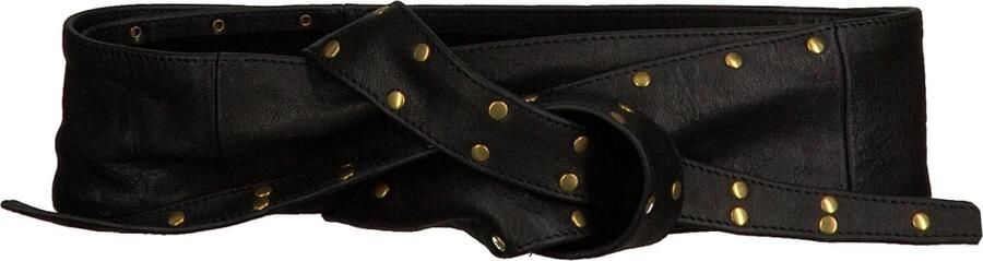 Legend Zwarte taille riem met studs Black Dames