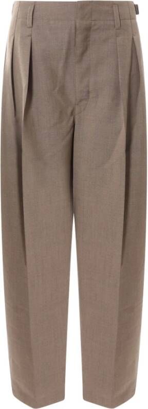 Lemaire Wide Trousers Beige Dames