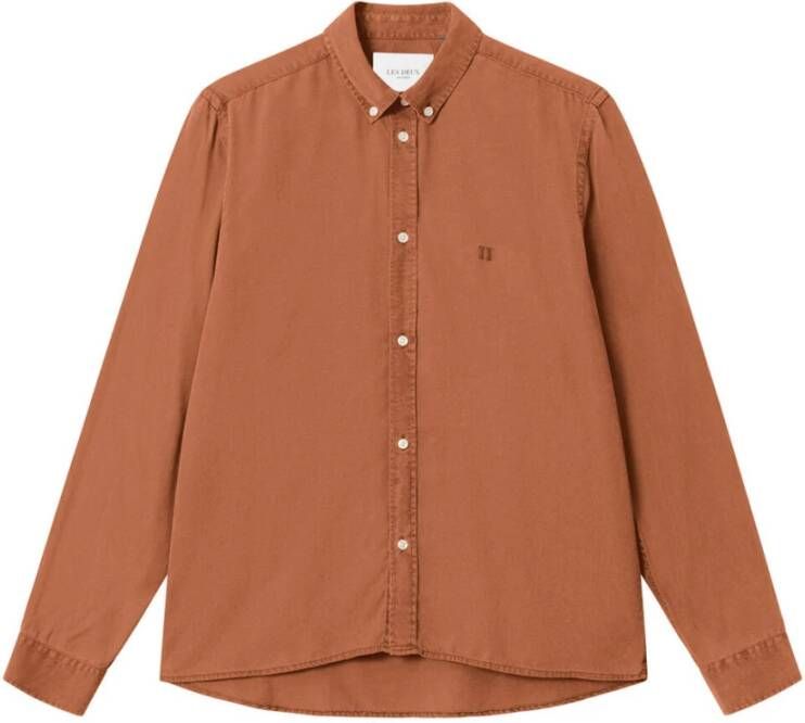 Les Deux Alledaagse t-Overhemd Beige Heren