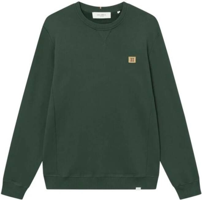 Les Deux Groene Sweater met Ronde Hals Groen Heren