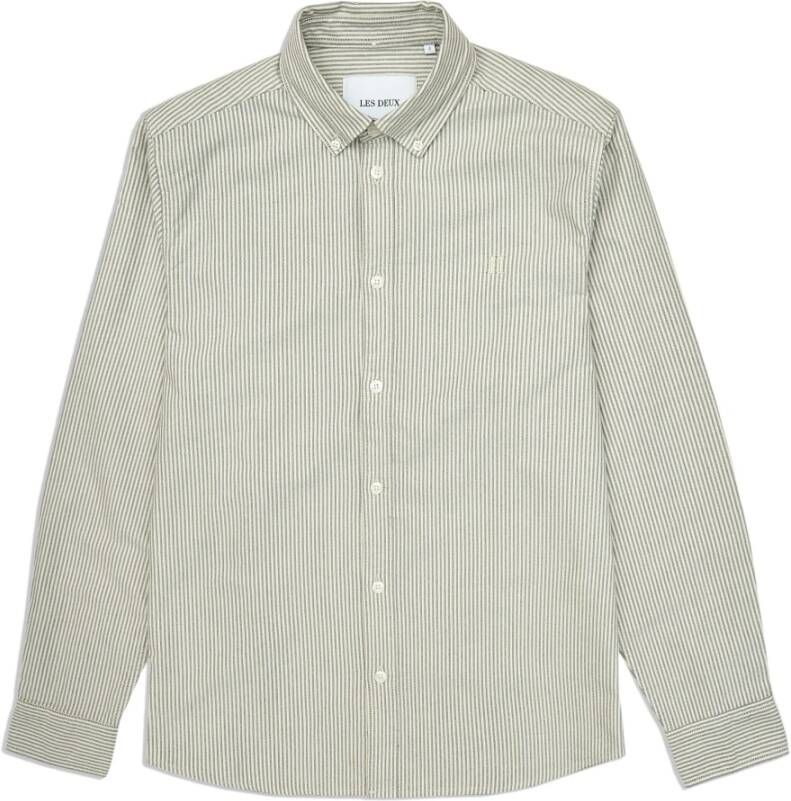 Les Deux Kristian Oxford Ivory Overhemd Beige Heren