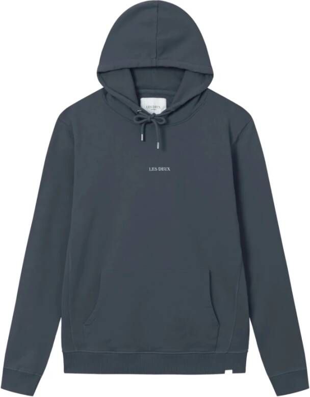 Les Deux Lens hoodie Blauw Heren
