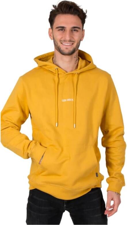 Les Deux Lens hoodie Geel Heren