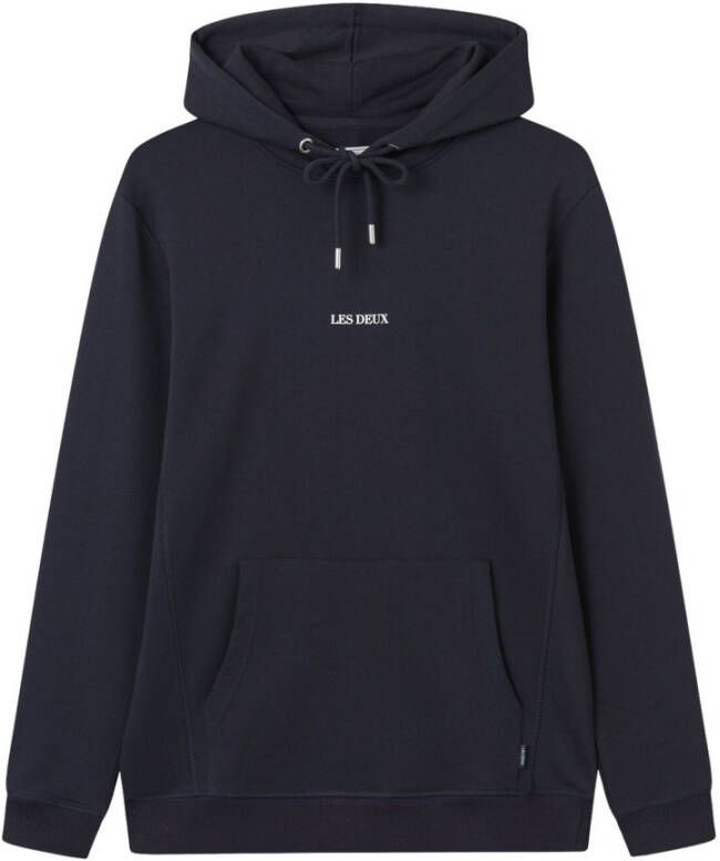 Les Deux Lens Hoodie Sweatshirt Blauw Heren
