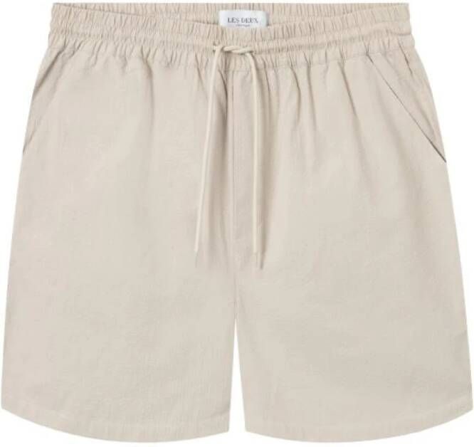 Les Deux Otto Seersucker shorts Light sand Beige Heren
