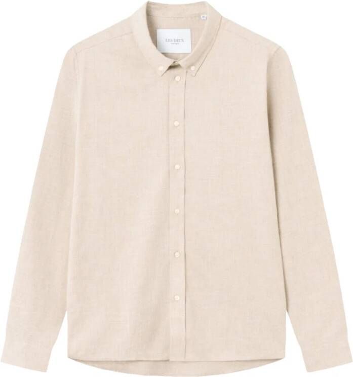Les Deux Overhemd lange mouw Beige Heren