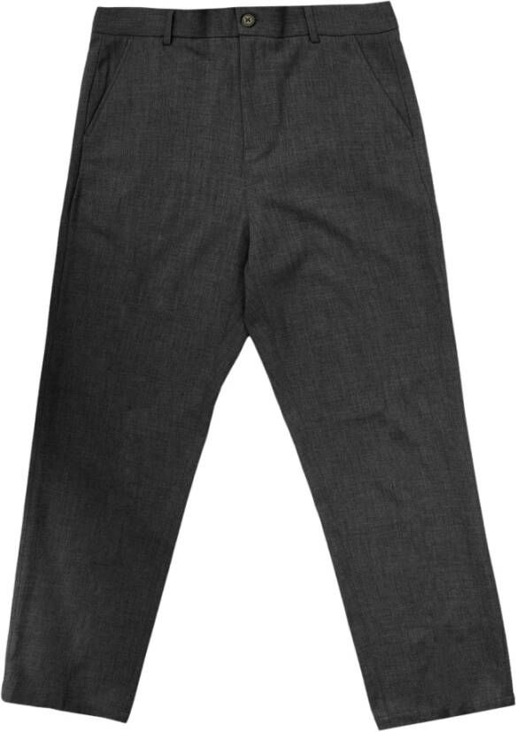Les Deux Relaxed Fit Zwart Mélange Broek Grijs Heren