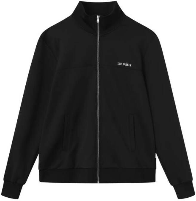 Les Deux Sportief Zwart Ballier Track Jacket met Logo Zwart Heren