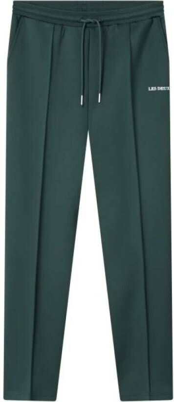 Les Deux Sportieve Groene Track Pants met Geplooide Been Groen Heren