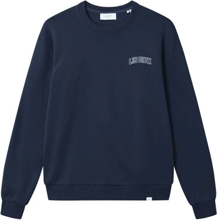 Les Deux Blake Sweatshirt Dark Navy Blauw Heren