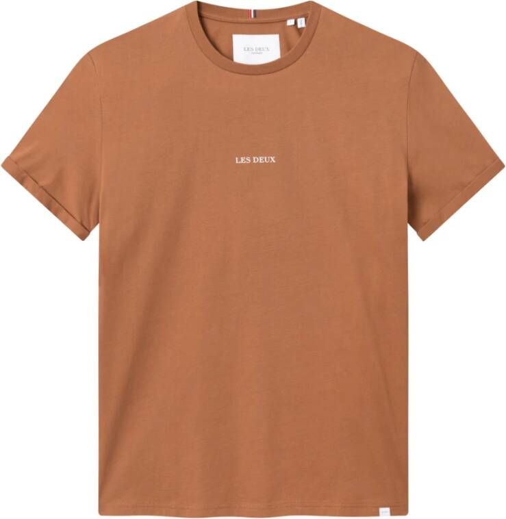 Les Deux T-shirts Bruin Heren