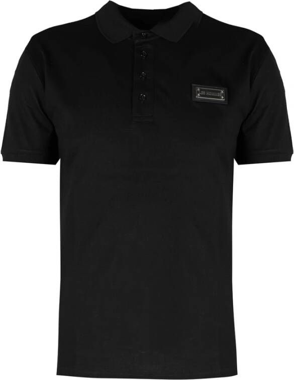 Les Hommes ; Pique slank; Polo t-shirt Zwart Heren