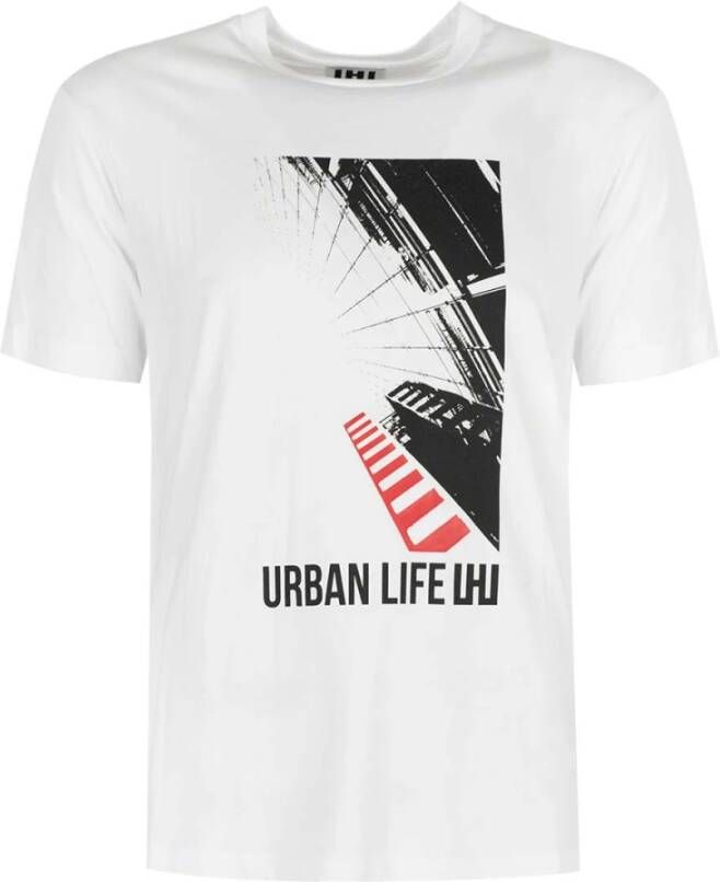 Les Hommes T-shirt stedelijk leven lhu White Dames