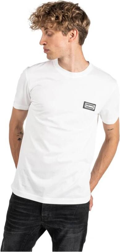 Les Hommes Heren Ronde Hals T-shirt White Heren