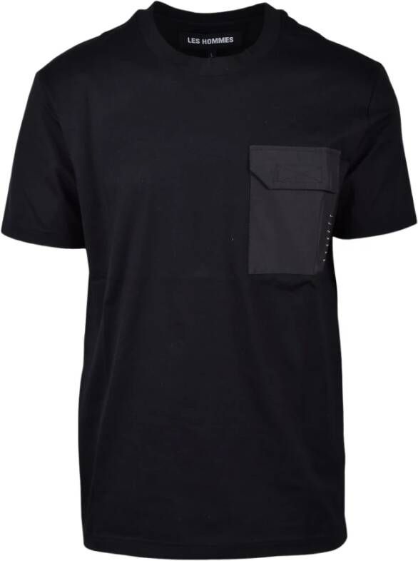 Les Hommes T-Shirts Zwart Heren