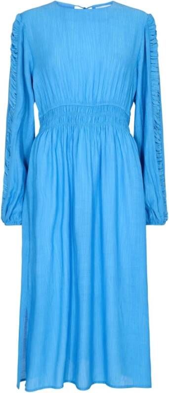 Levete Room Asta 3 Midi Jurk in Marina Blauw Blue Dames