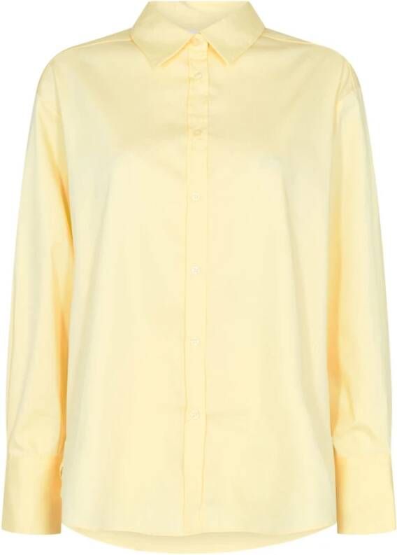 Levete Room Isla Solid 61 Shirt Upgrade Jouw Garderobe Yellow Dames