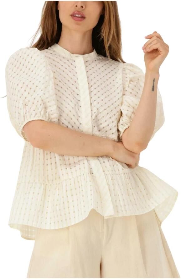 Levete Room Serina 2 Shirt Blouse Creme Beige Dames - Foto 4