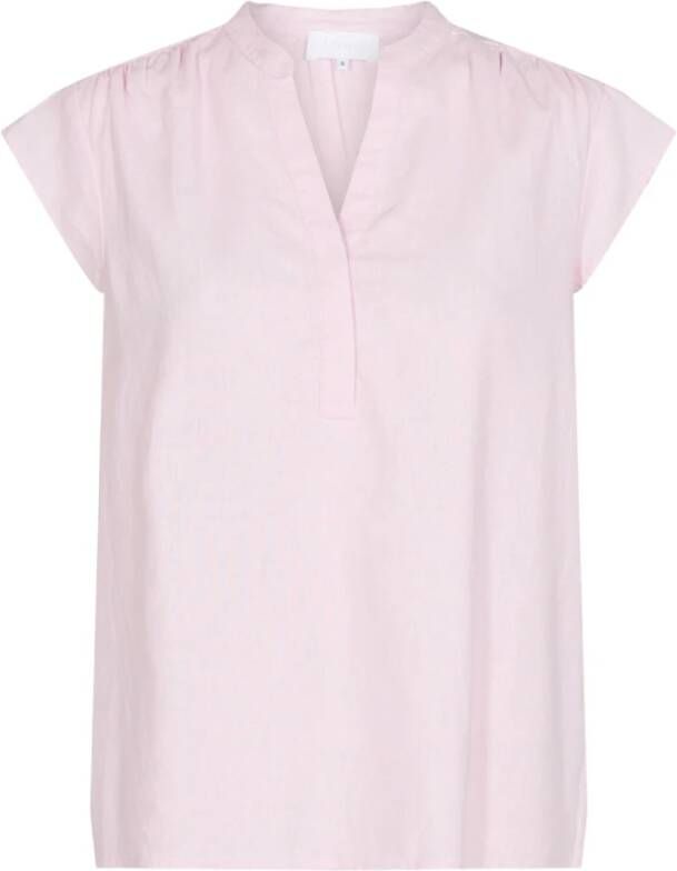 Levete Room Roze Sorbet Linnen Blouse Roze Dames
