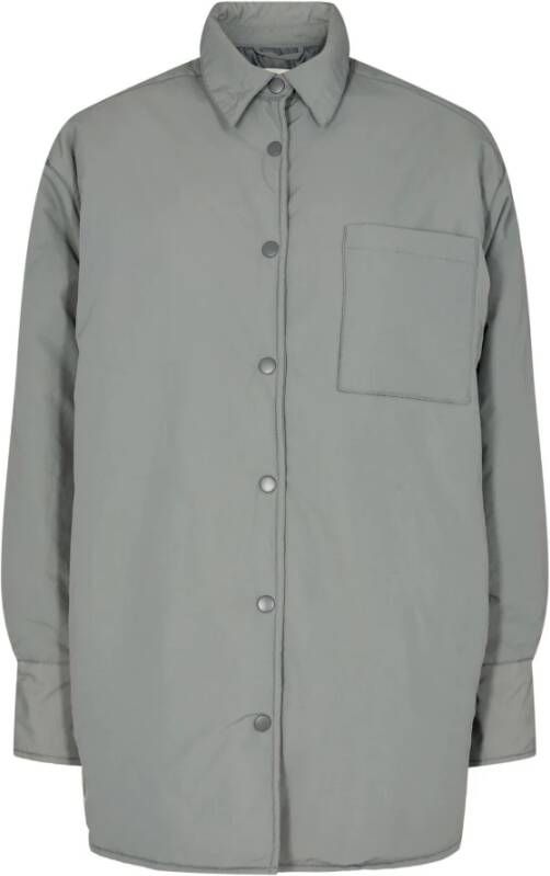 Levete Room Zoe 1 Shirt Jacket Upgrade Gray Dames
