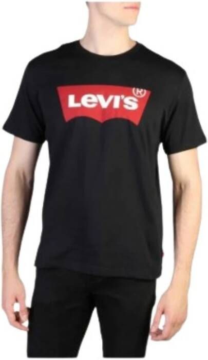 Levi's Iconisch Katoenen T-Shirt Zwart Rechte Pasvorm Korte Mouwen Black Heren - Foto 10