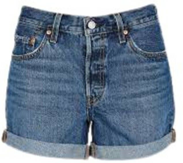 Levi's 29961-0030 501 Rolled Short Blauw Dames
