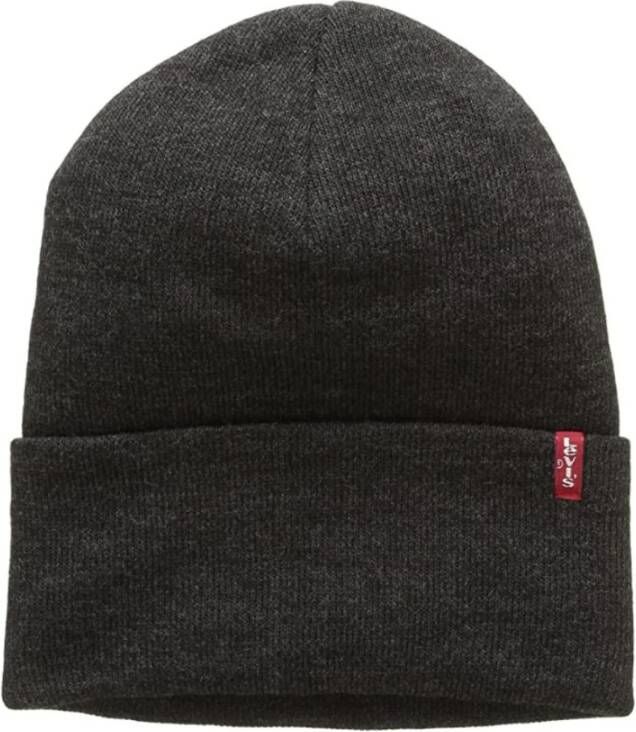 Levi's Beanie met labeldetail model 'SLOUCHY RED TAB'