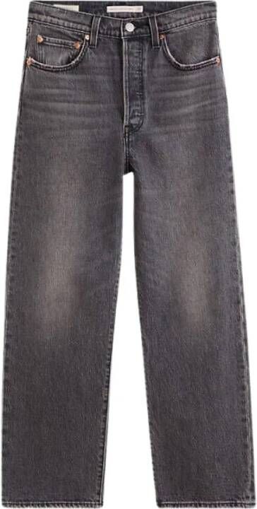 Levi's Zwarte effen jeans met ritssluiting en knoopsluiting Black Dames - Foto 6