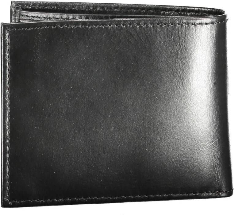 Levi's Black Leather Wallet Zwart Heren