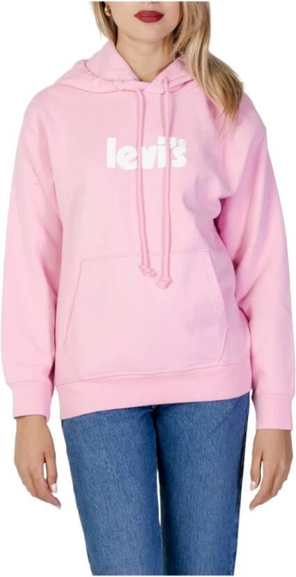 Levi's Roze katoenen sweatshirt met capuchon Pink Dames