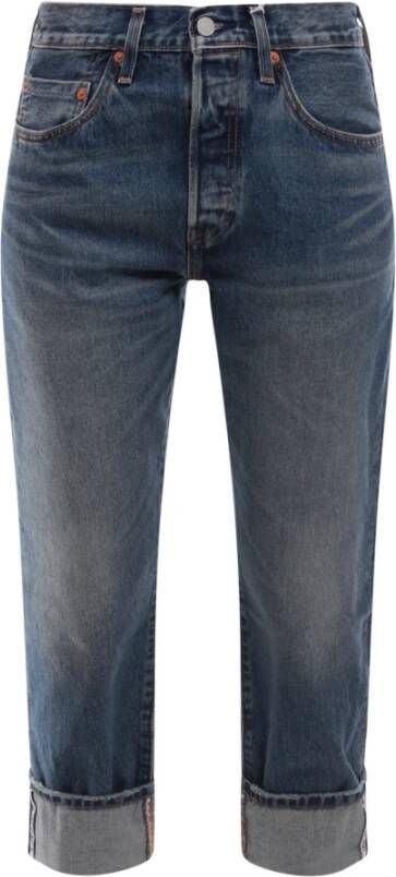 Levi's Cropped Jeans Blauw Dames