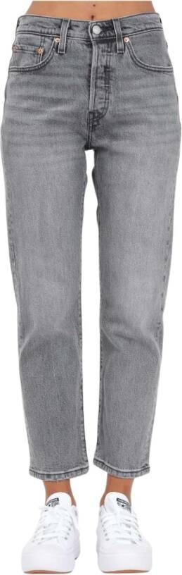 Levi's Cropped Jeans Grijs Dames