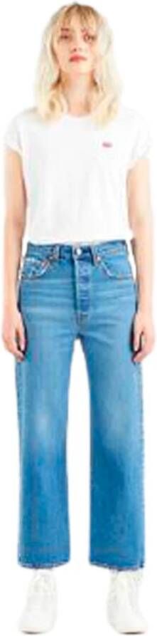Levi's Cropped spijkerbroek Blauw Dames