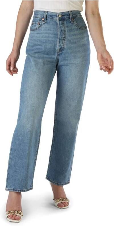 Levi's Dames Regular Fit Katoenen Jeans Blauw Dames