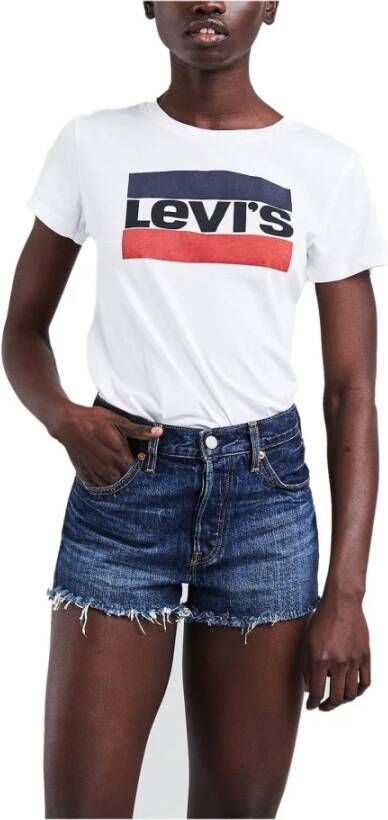 Levi's Dames Witte Print T-shirt Wit Dames