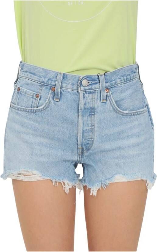 Levi's Denim Shorts Blauw Dames