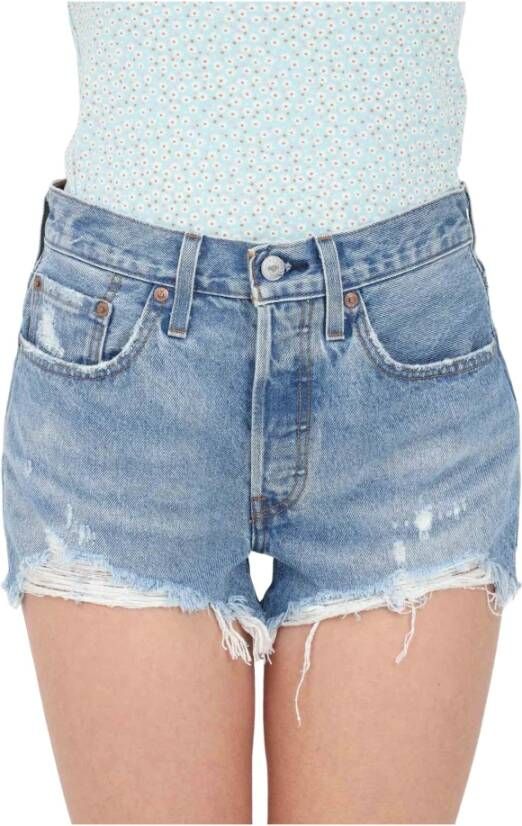 Levi's Denim Shorts Blauw Dames