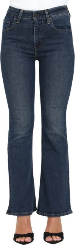 Levi's Flared Jeans met hoge taille Blauw Dames