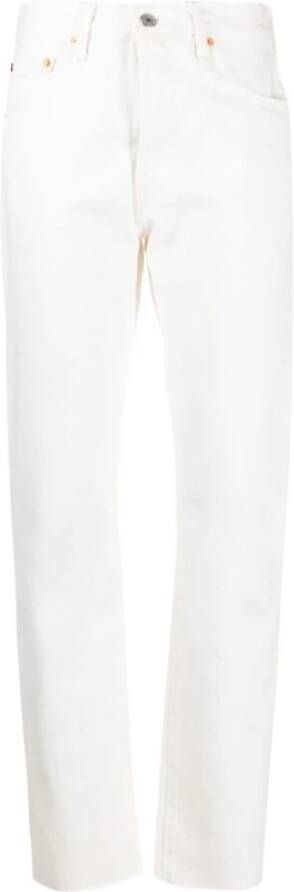 Levi's Hoge taille rechte pijp jeans White Dames