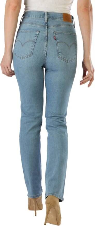 Levi's 724 high waist straight fit jeans light indigo worn in - Foto 12