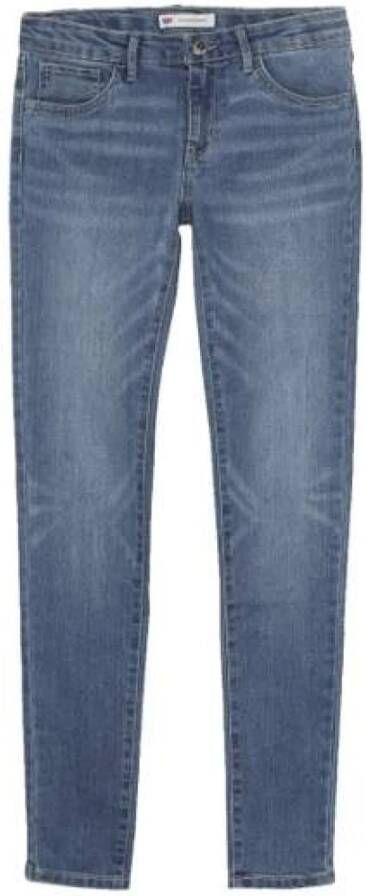 Levis Levi's Kids 710 super skinny jeans keira Blauw Meisjes Stretchdenim Effen 140 - Foto 3
