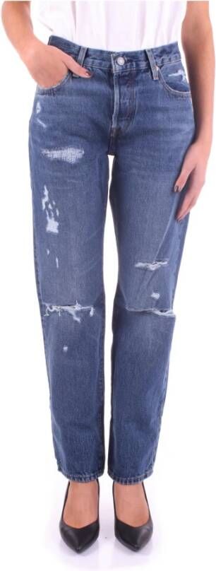 Levi's Rechte spijkerbroek Blauw Dames